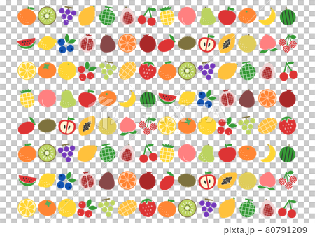 フルーツ アイコン 模様 イラスト 80791209