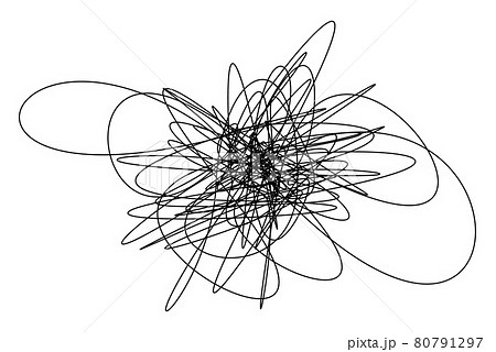 Messy String Flat Graphics Illustration Messy String Flat Graphics Illustration 80791297