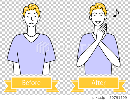 スキンケア 顔のお肌トラブル"ほくろ"のビフォーアフター 可愛い男性のイラスト シンプル ベクター スキンケア 顔のお肌トラブル"ほくろ"のビフォーアフター 可愛い男性のイラスト シンプル ベクター 80791509