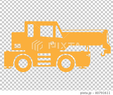 ラフテレーンクレーン/ラフタークレーン シルエット 【PNG画像は背景と白い部分は透過】 ラフテレーンクレーン/ラフタークレーン シルエット 【PNG画像は背景と白い部分は透過】 80791611