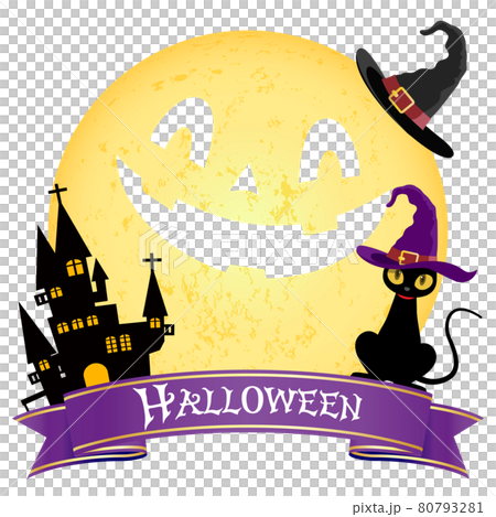 Black cat (Halloween material) 80793281