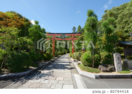 霊山寺 参道と鳥居 奈良県奈良市 霊山寺 参道と鳥居 奈良県奈良市 80794418