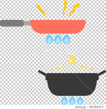 焼く、揚げる調理方法のイメージ 80794475