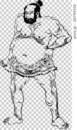 鬃毛摔跤手的站立圖 80794508