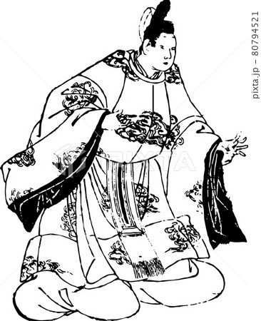 前のめりで話す貴族の男性 80794521