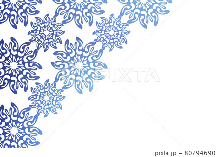 Christmas card with blue snowflakes on white background. Isolated snowflakes icon. Empty paper shape. Winter cartoon flat illustration. Copy space. Holiday pattern, banner, frame, greeting card design Christmas card with blue snowflakes on white background. Isolated snowflakes icon. Empty paper shape. Winter cartoon flat illustration. Copy space. Holiday pattern, banner, frame, greeting card design 80794690