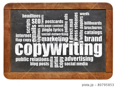 copywriting word cloud on blackboard copywriting word cloud on blackboard 80795853