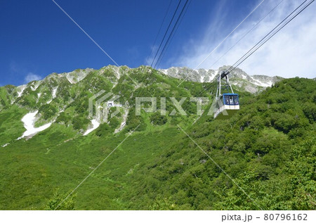 真夏の北アルプスと立山ロープウェイ 80796162