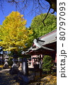 紅葉豊かな神社外観 80797093