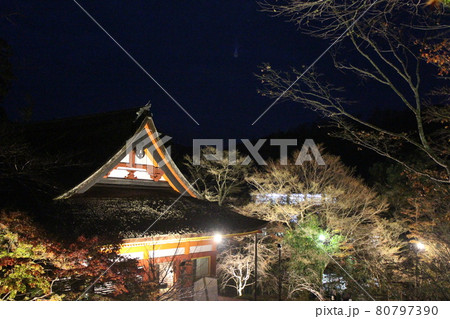 奈良　談山神社　紅葉の夜景　【奈良県】 80797390