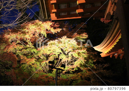 奈良 談山神社 紅葉の夜景 【奈良県】 奈良 談山神社 紅葉の夜景 【奈良県】 80797396