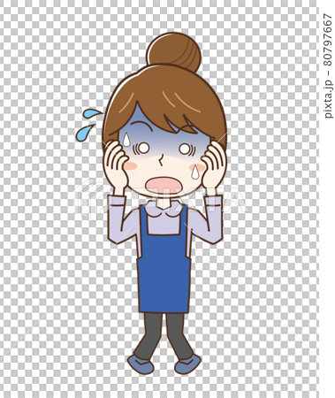 一個不耐煩、臉色蒼白的女人 80797667