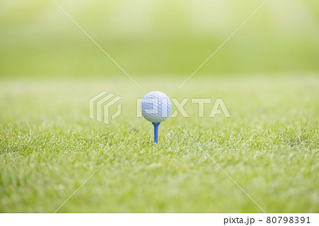 新緑が綺麗なゴルフ場のティーグラウンド 新緑が綺麗なゴルフ場のティーグラウンド 80798391