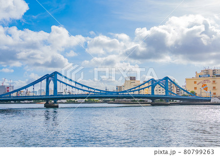 東京の都市風景 清洲橋周辺の風景 80799263