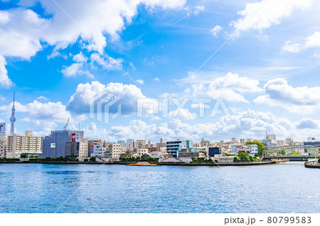 東京の都市風景 清洲橋周辺の風景 80799583