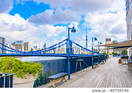 東京の都市風景 清洲橋周辺の風景 80799599