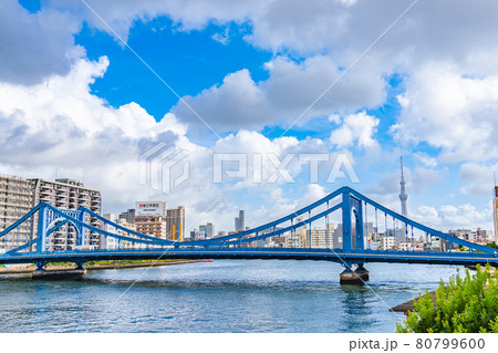 東京の都市風景 清洲橋周辺の風景 80799600