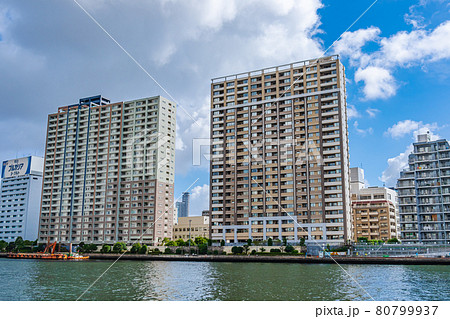 東京都の都市風景 新大橋周辺の風景 80799937