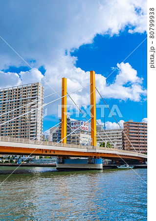 東京都の都市風景 新大橋周辺の風景 東京都の都市風景 新大橋周辺の風景 80799938