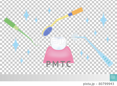 歯医者さんのイラスト歯科PMTCクリーニングイメージ01 80799943
