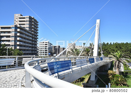 浜須賀交差点歩道橋の風景　茅ヶ崎市 80800502