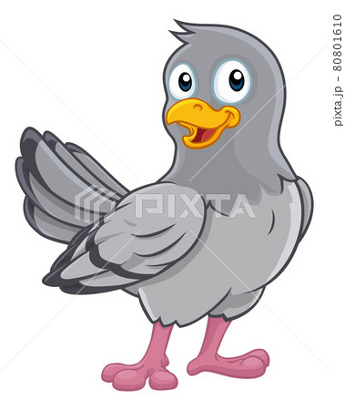 Pigeon Cute Cartoon Dove Bird 80801610