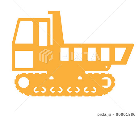 クローラーダンプ/キャリアダンプ シルエット 【PNG画像は背景と白い部分は透過】 クローラーダンプ/キャリアダンプ シルエット 【PNG画像は背景と白い部分は透過】 80801886