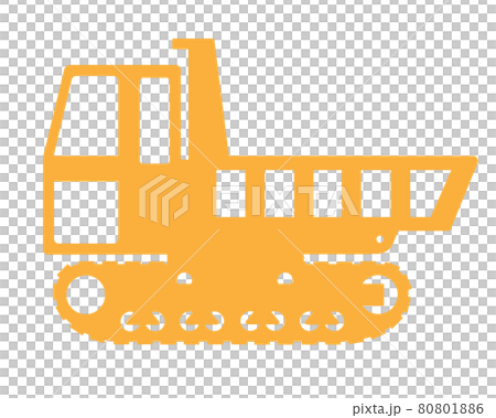 クローラーダンプ/キャリアダンプ シルエット 【PNG画像は背景と白い部分は透過】 クローラーダンプ/キャリアダンプ シルエット 【PNG画像は背景と白い部分は透過】 80801886