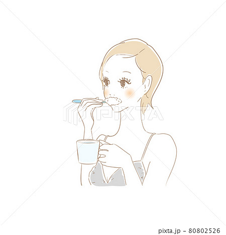 歯磨きをする女性 80802526