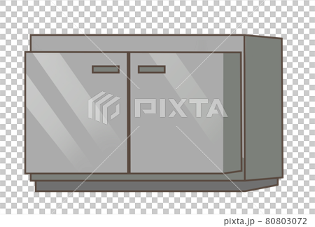小型の業務用冷蔵庫のイラスト素材