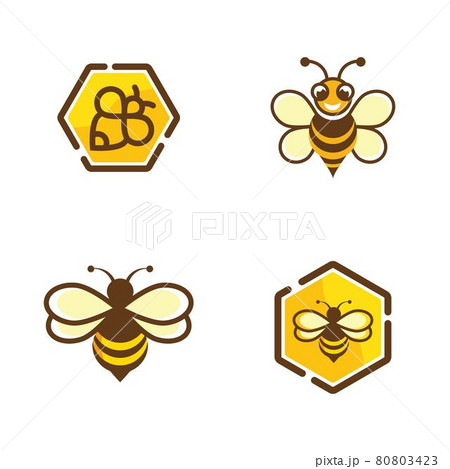 Bee Vector Icon Illustration Designのイラスト素材