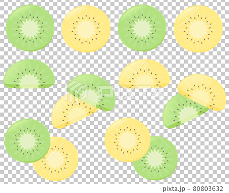 キウイフルーツイラストセット 80803632