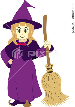 ハロウィンの魔女の女の子のイラスト 肩掛け付き のイラスト素材 ハロウィンの魔女の女の子のイラスト 肩掛け付き のイラスト素材