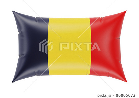 Pillow with Chadian flag. 3D rendering Pillow with Chadian flag. 3D rendering 80805072