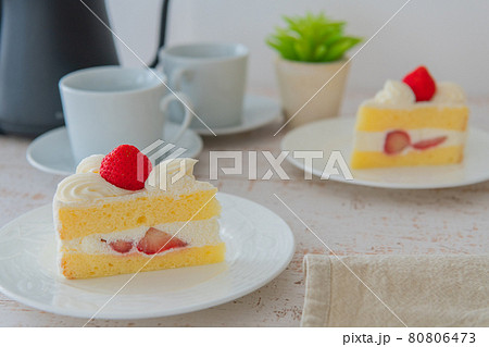ショートケーキ  クローズアップ素材 80806473
