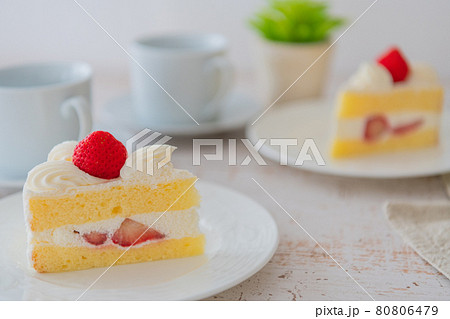ショートケーキ クローズアップ素材 ショートケーキ クローズアップ素材 80806479