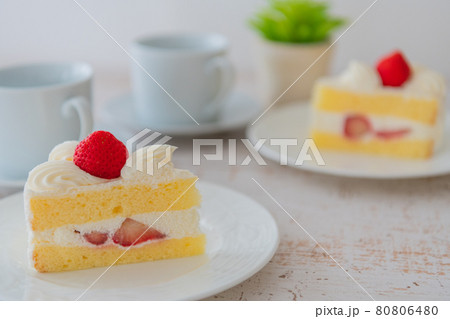 ショートケーキ クローズアップ素材 ショートケーキ クローズアップ素材 80806480