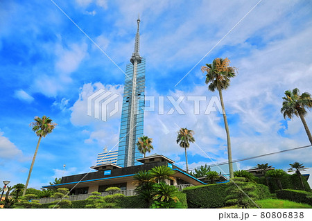 【福岡県】晴天下の福岡タワー（シーサイドももち） 80806838