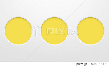 ペーパークラフト---ポッカリ開いた丸い穴が3個【16:9】 ペーパークラフト---ポッカリ開いた丸い穴が3個【16:9】 80808348