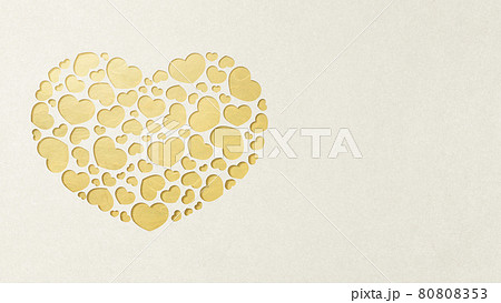 ハート バレンタインデー ペーパークラフト グリーティングカード【16:9】 ハート バレンタインデー ペーパークラフト グリーティングカード【16:9】 80808353