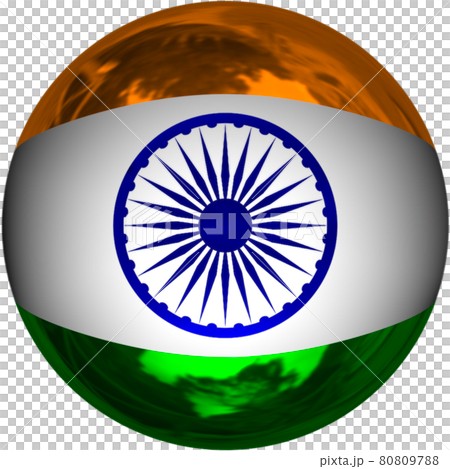 Ball-shaped indian flag Ball-shaped indian flag 80809788