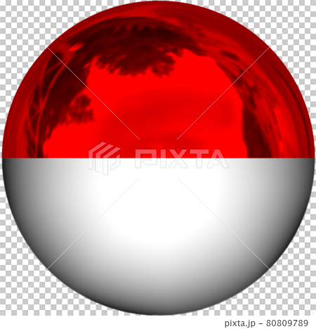 ボール形状のインドネシア国旗 80809789