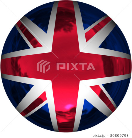 ボール形状のイギリス国旗 ユニオンジャッ のイラスト素材