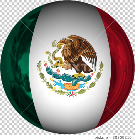 ボール形状のメキシコ国旗のイラスト素材