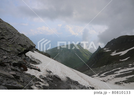 View from Wildseeluggen, mountain pass in the Pizol region, St Gallen Canton. 80810133
