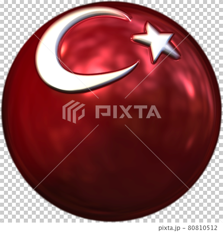 Ball-shaped Turkish flag 2 80810512
