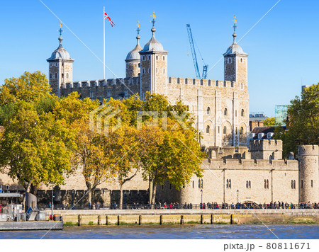 イギリス 世界遺産 ロンドン塔の写真素材