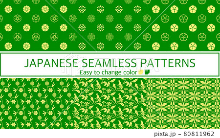 和柄　シームレスパターン　セット 80811962