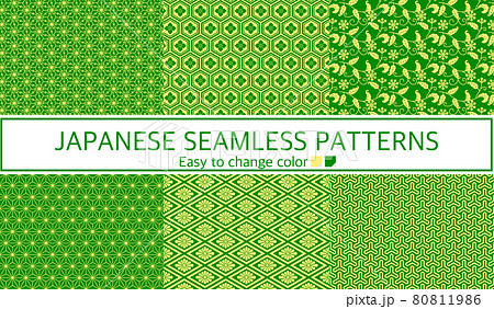 和柄 シームレスパターン セット 和柄 シームレスパターン セット 80811986