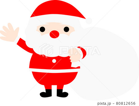 手を振るサンタクロース　クリスマス素材 80812656